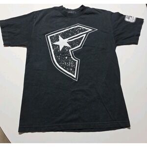 Famous Stars and Straps TShirt Y2K Vtg Black Graphic  Mens M Distressed